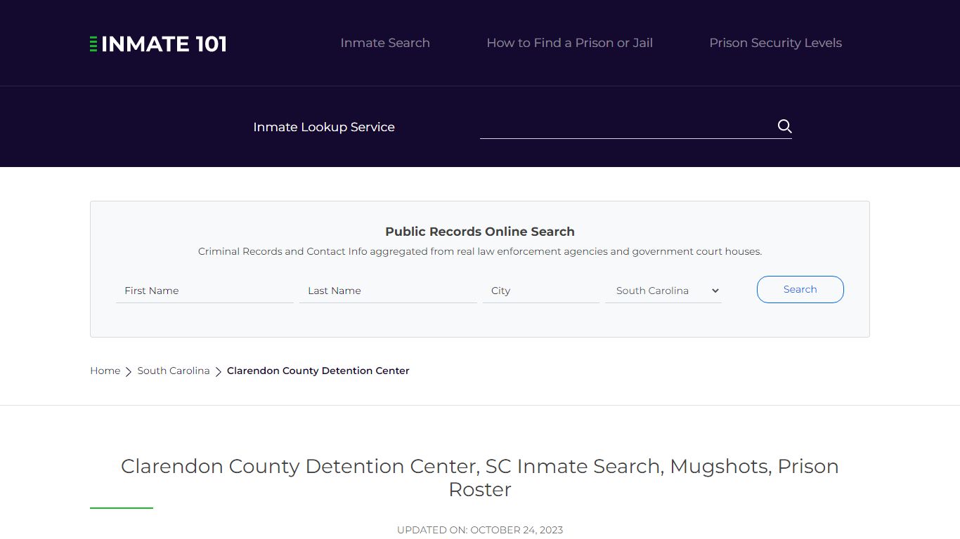 Clarendon County Detention Center, SC Inmate Search, Mugshots, Prison ...